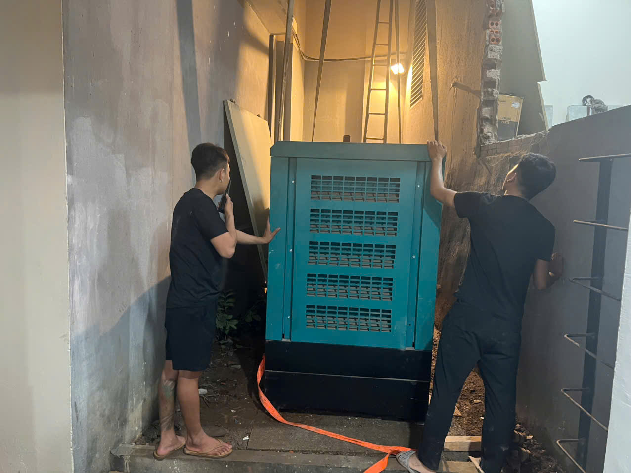 ishida viet nam di chuyen may phat dien 200kva cho cong ty dien luc evn 12